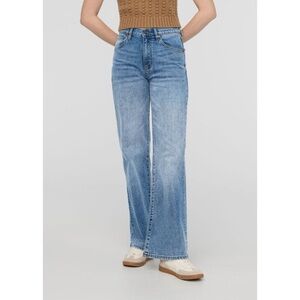 DU/ER DUER Wide Leg Jeans Women’s 30x33 Midweight Performance Blue Denim Pants